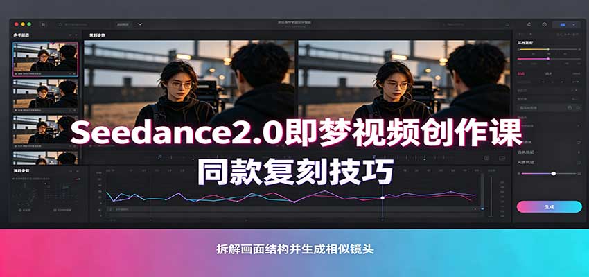 Seedance2.0即梦视频创作课:剧本式视频制作,同款复刻技巧,多行业案例落地教学网络赚钱,项目资源网,副业资源网,兼职项目,网赚课程-副业赚钱-互联网创业-独家轻创IP大圣网创