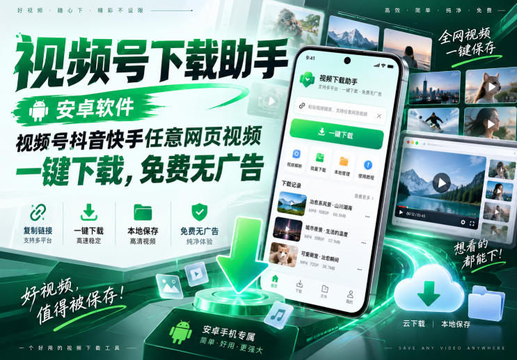 视频号下载助手,安卓软件,视频号抖音快手任意网页视频,一键下载,免费无广告网络赚钱,项目资源网,副业资源网,兼职项目,网赚课程-副业赚钱-互联网创业-独家轻创IP大圣网创