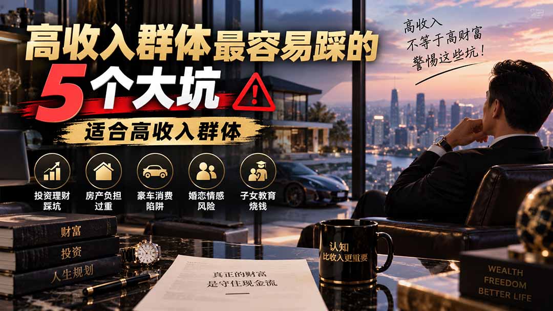 付费文章:高收入群体最容易踩的5个大坑,适合高收入群体网络赚钱,项目资源网,副业资源网,兼职项目,网赚课程-副业赚钱-互联网创业-独家轻创IP大圣网创