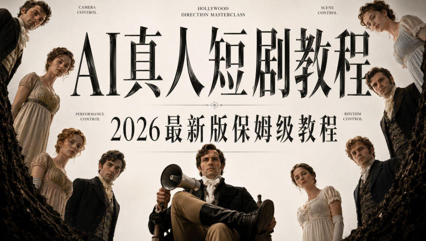 AI真人短剧制作全流程，AI视频大佬专为零基础研制的AI短剧教程，保姆级教程，新手一学就会！网络赚钱,项目资源网,副业资源网,兼职项目,网赚课程-副业赚钱-互联网创业-独家轻创IP大圣网创