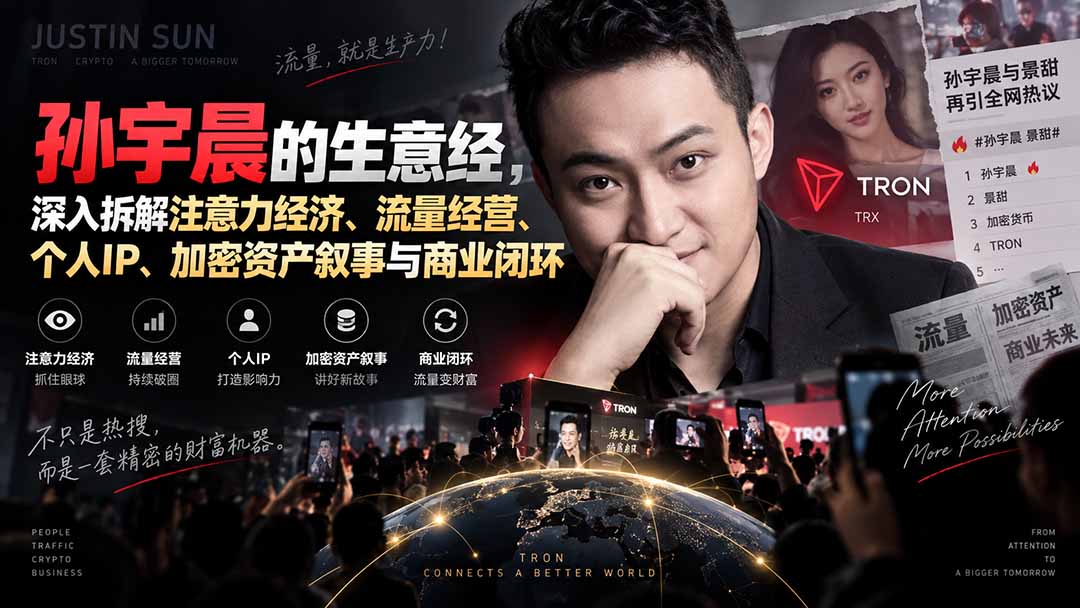 某星球精华文章——孙宇晨的生意经,深入拆解注意力经济、流量经营、个人IP、加密资产叙事与商业闭环网络赚钱,项目资源网,副业资源网,兼职项目,网赚课程-副业赚钱-互联网创业-独家轻创IP大圣网创