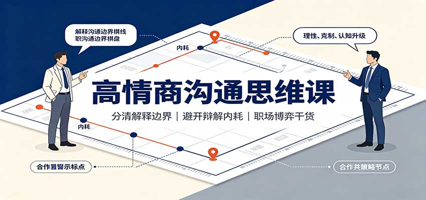 高情商沟通思维课:分清解释边界,避开辩解内耗,职场博弈干货网络赚钱,项目资源网,副业资源网,兼职项目,网赚课程-副业赚钱-互联网创业-独家轻创IP大圣网创