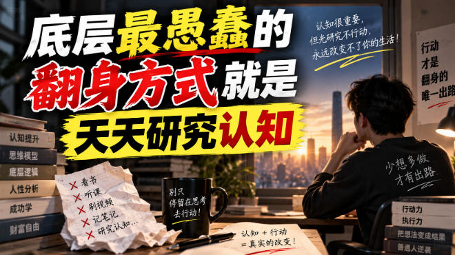 付费文章:底层最愚蠢的翻身方式就是天天研究认知网络赚钱,项目资源网,副业资源网,兼职项目,网赚课程-副业赚钱-互联网创业-独家轻创IP大圣网创
