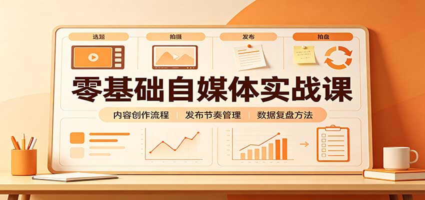 零基础自媒体实战课:赛道人设冷启动,内容创作复盘,公私域商业闭环网络赚钱,项目资源网,副业资源网,兼职项目,网赚课程-副业赚钱-互联网创业-独家轻创IP大圣网创