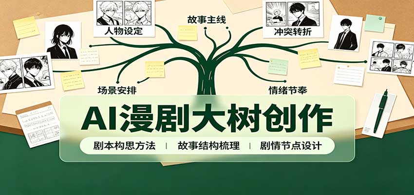 AI漫剧大树创作:剧本构思课程讲解,软件插件配置,配套工具资料完整梳理网络赚钱,项目资源网,副业资源网,兼职项目,网赚课程-副业赚钱-互联网创业-独家轻创IP大圣网创