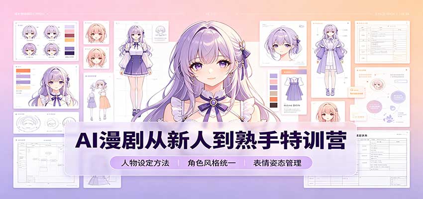 AI漫剧从新人到熟手特训营:剧本分镜创作,提示词模板,人物设定与工具资源网络赚钱,项目资源网,副业资源网,兼职项目,网赚课程-副业赚钱-互联网创业-独家轻创IP大圣网创