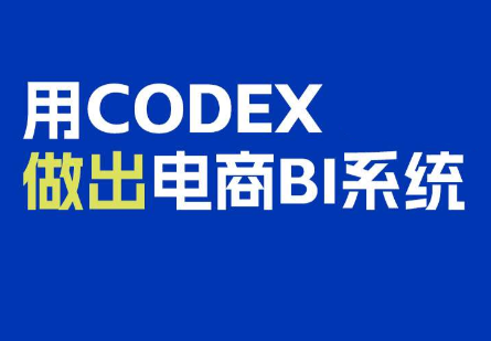 电商108将·用Codex做出电商BI系统网络赚钱,项目资源网,副业资源网,兼职项目,网赚课程-副业赚钱-互联网创业-独家轻创IP大圣网创