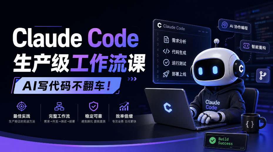 Claude Code生产级工作流课,AI写代码不翻车!【原创双语字幕】网络赚钱,项目资源网,副业资源网,兼职项目,网赚课程-副业赚钱-互联网创业-独家轻创IP大圣网创