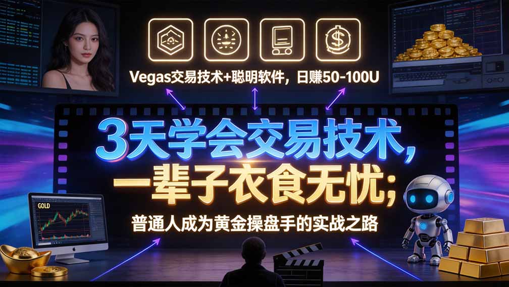 “顺势而为交易系统”3天学会交易技术，聪明软件辅助，小白也能看懂趋势交易，日入30-100U,长期稳定网络赚钱,项目资源网,副业资源网,兼职项目,网赚课程-副业赚钱-互联网创业-独家轻创IP大圣网创