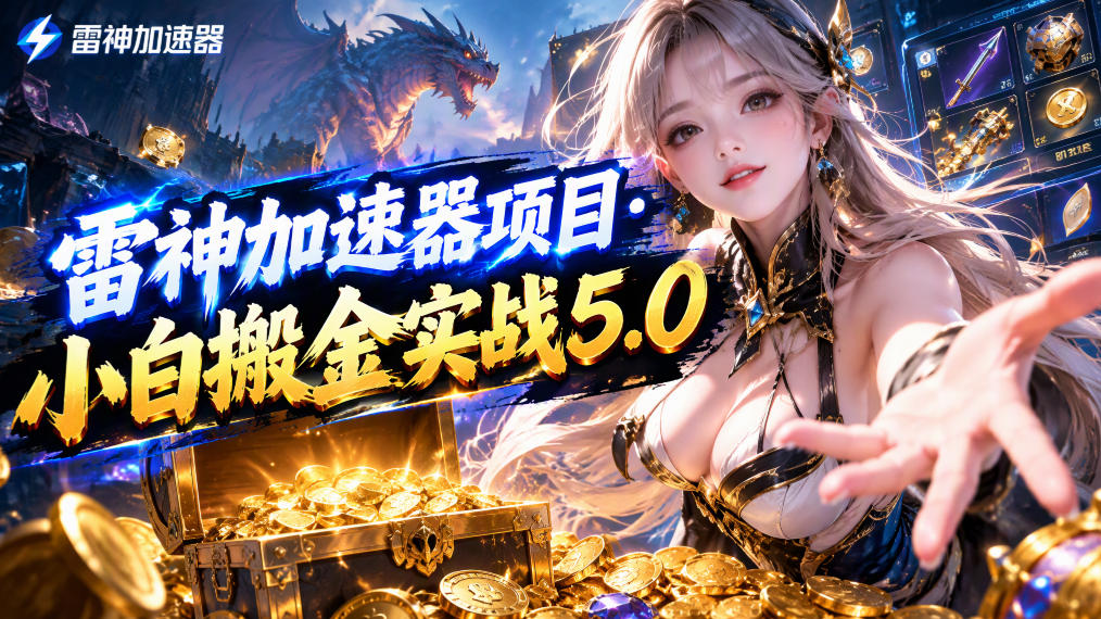 雷神加速器项目·小白搬金实战5.0,抖音W播100-150r,小白入局一天也能几十r网络赚钱,项目资源网,副业资源网,兼职项目,网赚课程-副业赚钱-互联网创业-独家轻创IP大圣网创