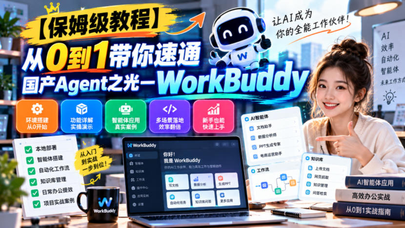 【保姆级教程】从0到1带你速通国产Agent之光—WorkBuddy【文档】网络赚钱,项目资源网,副业资源网,兼职项目,网赚课程-副业赚钱-互联网创业-独家轻创IP大圣网创