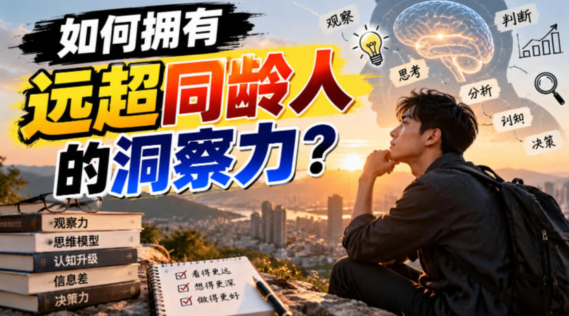 付费文章:如何拥有远超同龄人的洞察力?网络赚钱,项目资源网,副业资源网,兼职项目,网赚课程-副业赚钱-互联网创业-独家轻创IP大圣网创