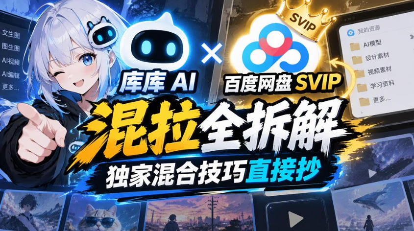 库库AI×百度网盘SVIP混拉全拆解，独家混合技巧直接抄网络赚钱,项目资源网,副业资源网,兼职项目,网赚课程-副业赚钱-互联网创业-独家轻创IP大圣网创