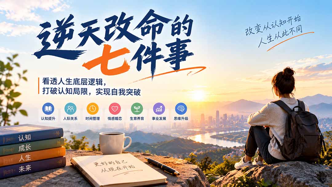 付费文章：逆天改命的七件事，看透人生底层逻辑，打破认知局限，实现自我突破网络赚钱,项目资源网,副业资源网,兼职项目,网赚课程-副业赚钱-互联网创业-独家轻创IP大圣网创