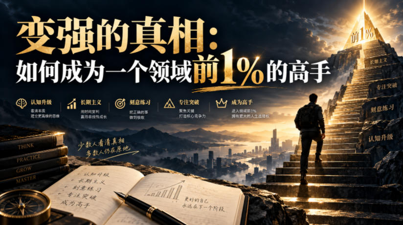 付费文章:变强的真相:如何成为一个领域前1%的高手网络赚钱,项目资源网,副业资源网,兼职项目,网赚课程-副业赚钱-互联网创业-独家轻创IP大圣网创