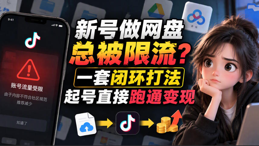 小白新号过限流：别发链先养号，12步SOP直接抄网络赚钱,项目资源网,副业资源网,兼职项目,网赚课程-副业赚钱-互联网创业-独家轻创IP大圣网创