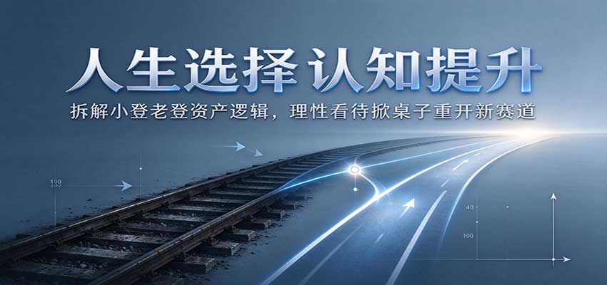 人生选择认知提升：拆解小登老登资产逻辑，理性看待掀桌子重开新赛道网络赚钱,项目资源网,副业资源网,兼职项目,网赚课程-副业赚钱-互联网创业-独家轻创IP大圣网创