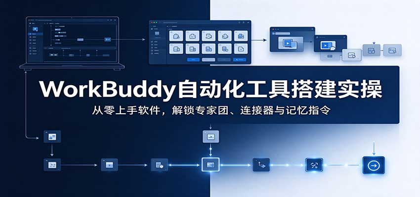 WorkBuddy自动化工具搭建实操:从零上手软件,解锁专家团、连接器与记忆指令网络赚钱,项目资源网,副业资源网,兼职项目,网赚课程-副业赚钱-互联网创业-独家轻创IP大圣网创