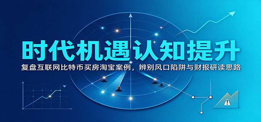 时代机遇认知提升:复盘互联网比特币买房淘宝案例,辨别风口陷阱与财报研读思路网络赚钱,项目资源网,副业资源网,兼职项目,网赚课程-副业赚钱-互联网创业-独家轻创IP大圣网创