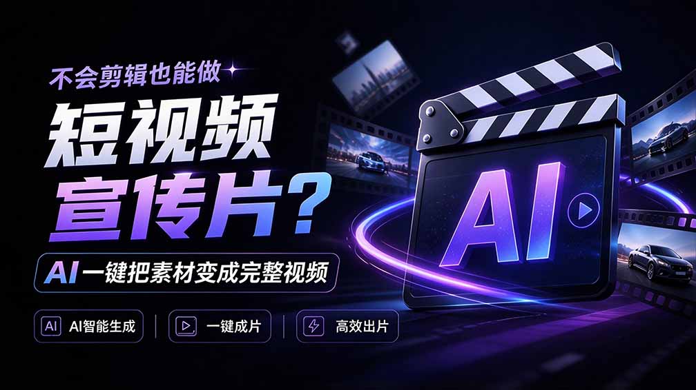 我跪下来了！不会剪辑也能做短视频宣传片？ AI 一键把素材变成完整视频，真是神奇，OpenFilm 超省事网络赚钱,项目资源网,副业资源网,兼职项目,网赚课程-副业赚钱-互联网创业-独家轻创IP大圣网创