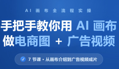 林老师·教你用AI画布做电商图+广告视频(更新)网络赚钱,项目资源网,副业资源网,兼职项目,网赚课程-副业赚钱-互联网创业-独家轻创IP大圣网创
