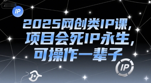 2025网创类IP课，项目会死IP永生，可操作一辈子网络赚钱,项目资源网,副业资源网,兼职项目,网赚课程-副业赚钱-互联网创业-独家轻创IP大圣网创