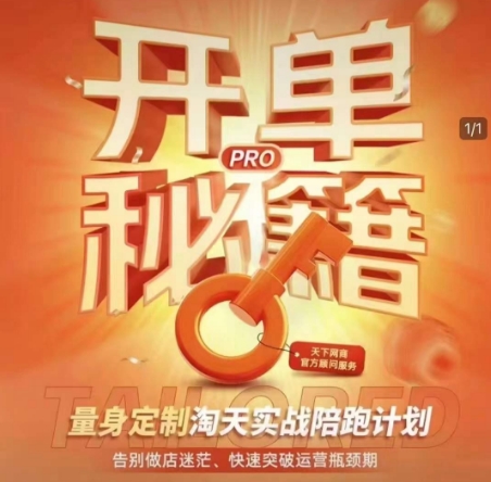 淘宝开单秘籍PRO，量身定制淘天实战陪跑计划，告别做店迷茫、快速突破运营瓶颈期（更新6月）网络赚钱,项目资源网,副业资源网,兼职项目,网赚课程-副业赚钱-互联网创业-独家轻创IP大圣网创
