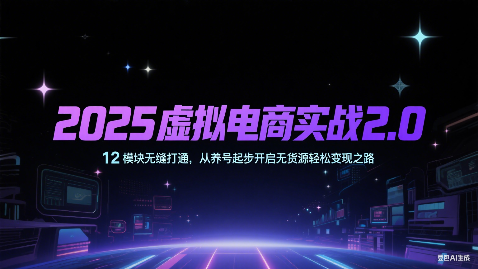 2025虚拟电商实战2.0，12模块无缝打通，从养号起步开启无货源轻松变现之路网络赚钱,项目资源网,副业资源网,兼职项目,网赚课程-副业赚钱-互联网创业-独家轻创IP大圣网创