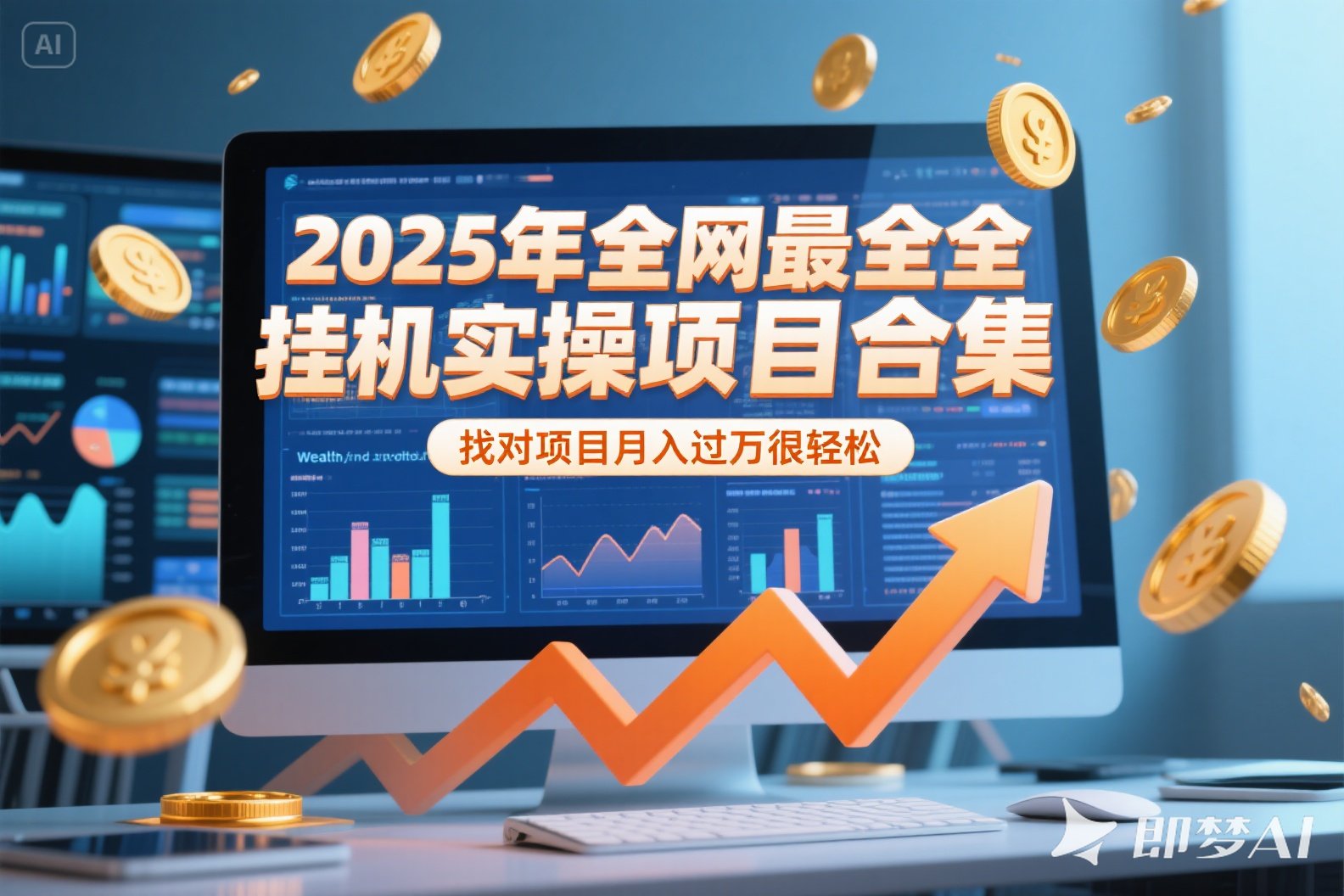 2025年挂机实操项目实操演练，挂机类型，AI直播类型，轻资产创业类型…网络赚钱,项目资源网,副业资源网,兼职项目,网赚课程-副业赚钱-互联网创业-独家轻创IP大圣网创