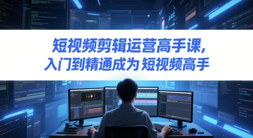 短视频剪辑运营高手课，入门到精通成为短视频高手网络赚钱,项目资源网,副业资源网,兼职项目,网赚课程-副业赚钱-互联网创业-独家轻创IP大圣网创