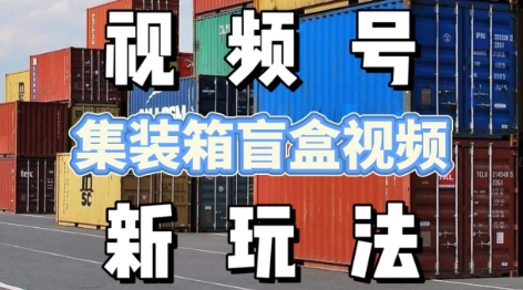 视频号新玩法，利用老外开集装箱盲盒视频，挣分成计划收益，月入过W，新手小白轻松上手网络赚钱,项目资源网,副业资源网,兼职项目,网赚课程-副业赚钱-互联网创业-独家轻创IP大圣网创