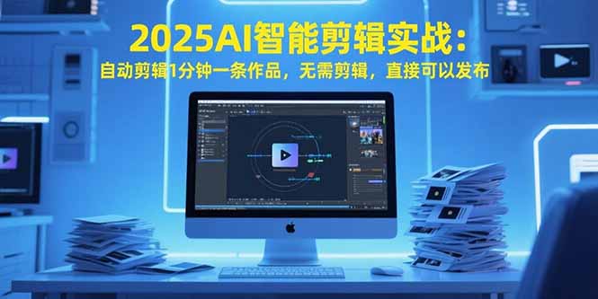 2025AI智能剪辑实战：自动剪辑1分钟一条作品，无需剪辑，直接可以发布网络赚钱,项目资源网,副业资源网,兼职项目,网赚课程-副业赚钱-互联网创业-独家轻创IP大圣网创