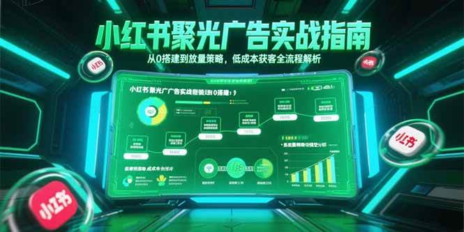（15248期）小红书聚光广告实战指南，从0搭建到放量策略，低成本获客全流程解析网络赚钱,项目资源网,副业资源网,兼职项目,网赚课程-副业赚钱-互联网创业-独家轻创IP大圣网创