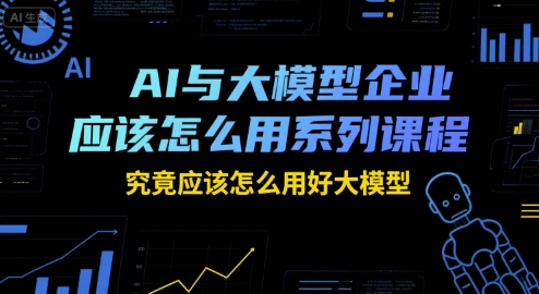 AI与大模型企业应该怎么用系列课程，究竟应该怎么用好大模型网络赚钱,项目资源网,副业资源网,兼职项目,网赚课程-副业赚钱-互联网创业-独家轻创IP大圣网创