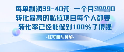每单利润40一个月7k+转化最高的私域项目，每个人都要的产品转化率已经能做到100%网络赚钱,项目资源网,副业资源网,兼职项目,网赚课程-副业赚钱-互联网创业-独家轻创IP大圣网创