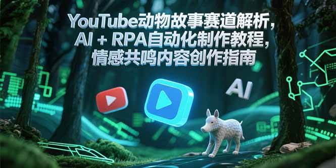 （15174期）YouTube动物故事赛道解析，AI+RPA自动化制作教程，情感共鸣内容创作指南网络赚钱,项目资源网,副业资源网,兼职项目,网赚课程-副业赚钱-互联网创业-独家轻创IP大圣网创