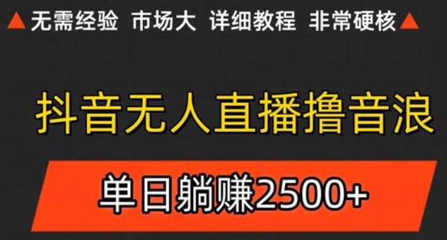 抖音无人直播6.0 简单无脑可矩阵 每天两小时轻松躺赚500+网络赚钱,项目资源网,副业资源网,兼职项目,网赚课程-副业赚钱-互联网创业-独家轻创IP大圣网创