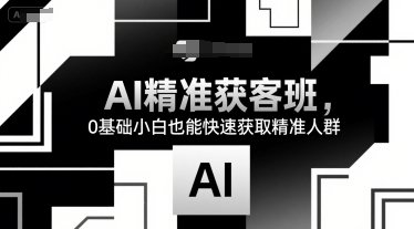 AI精准获客班，0基础小白也能快速获取精准人群网络赚钱,项目资源网,副业资源网,兼职项目,网赚课程-副业赚钱-互联网创业-独家轻创IP大圣网创