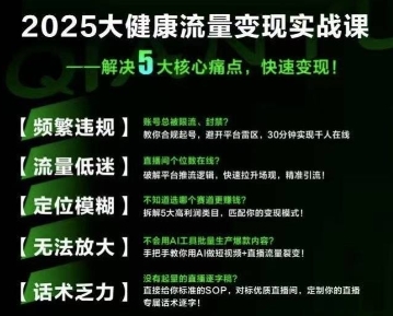 大健康流量全域新增长8.0，三月底线下课视频，大健康万亿蓝海，从类目突围到模式迭代网络赚钱,项目资源网,副业资源网,兼职项目,网赚课程-副业赚钱-互联网创业-独家轻创IP大圣网创
