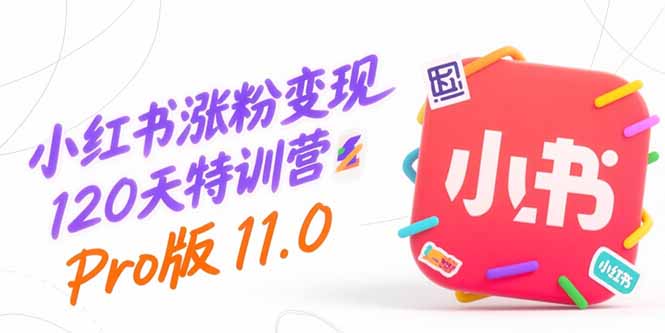 小红书涨粉变现120天特训营Pro版11.0：从0到1掌握平台运营,内容制作和变现网络赚钱,项目资源网,副业资源网,兼职项目,网赚课程-副业赚钱-互联网创业-独家轻创IP大圣网创