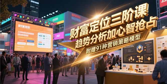 （15219期）财富定位三阶课，趋势分析加心智抢占，附赠91种营销策略模型网络赚钱,项目资源网,副业资源网,兼职项目,网赚课程-副业赚钱-互联网创业-独家轻创IP大圣网创