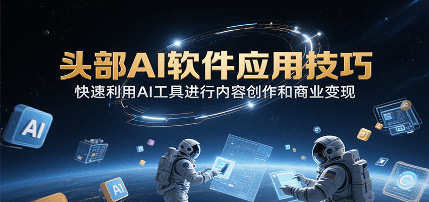 头部AI软件应用技巧，快速利用AI工具进行内容创作和商业变现网络赚钱,项目资源网,副业资源网,兼职项目,网赚课程-副业赚钱-互联网创业-独家轻创IP大圣网创