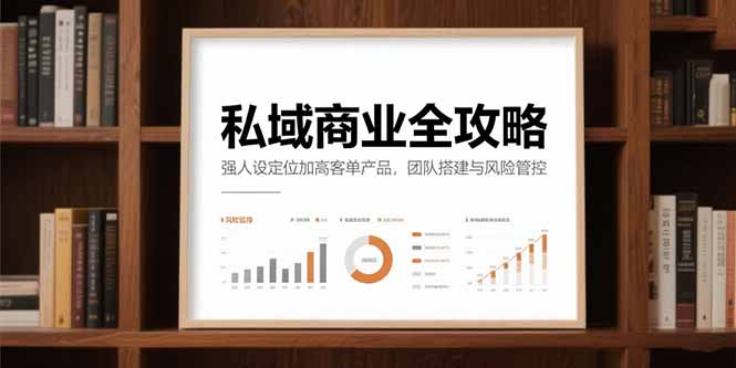 私域商业全攻略，强人设定位加高客单产品，团队搭建与风险管控网络赚钱,项目资源网,副业资源网,兼职项目,网赚课程-副业赚钱-互联网创业-独家轻创IP大圣网创