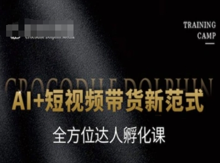 AI+短视频带货新范式，全方位达人孵化课网络赚钱,项目资源网,副业资源网,兼职项目,网赚课程-副业赚钱-互联网创业-独家轻创IP大圣网创