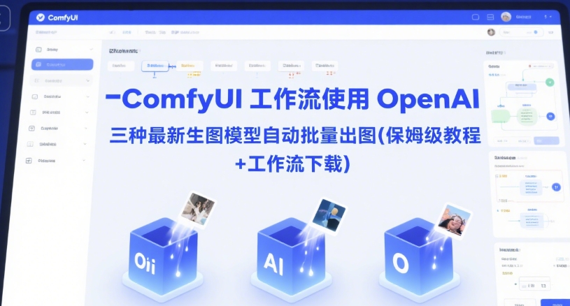 ComfyUI 工作流使用 OpenAI 三种最新生图模型自动批量出图(保姆级教程+工作流下载)网络赚钱,项目资源网,副业资源网,兼职项目,网赚课程-副业赚钱-互联网创业-独家轻创IP大圣网创