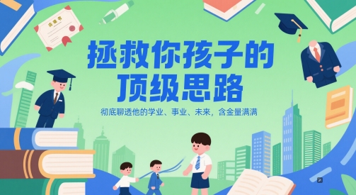 付费文章：拯救你孩子的顶级思路，彻底聊透他的学业、事业、未来，含金量满满网络赚钱,项目资源网,副业资源网,兼职项目,网赚课程-副业赚钱-互联网创业-独家轻创IP大圣网创