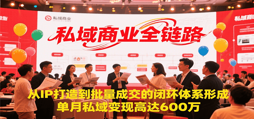 私域商业全链路，从IP打造到批量成交的闭环体系形成，单月私域变现600万网络赚钱,项目资源网,副业资源网,兼职项目,网赚课程-副业赚钱-互联网创业-独家轻创IP大圣网创