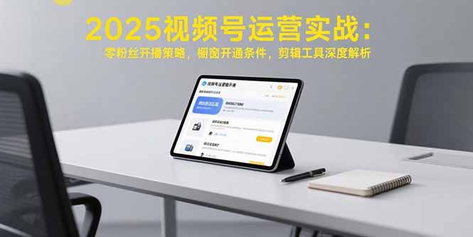2025视频号运营实战：零粉丝开播策略，橱窗开通条件，剪辑工具深度解析网络赚钱,项目资源网,副业资源网,兼职项目,网赚课程-副业赚钱-互联网创业-独家轻创IP大圣网创