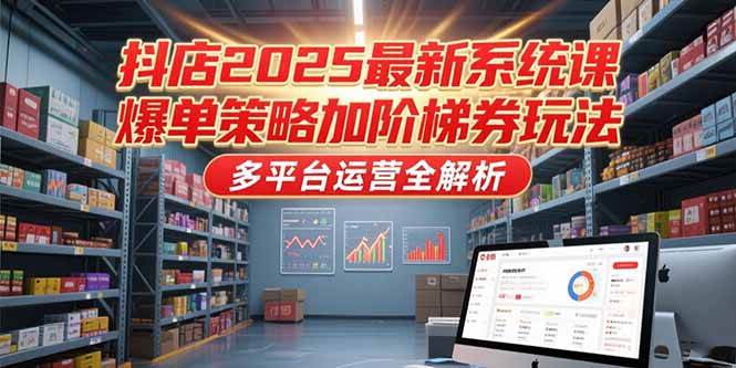（15214期）抖店2025最新系统课，爆单策略加阶梯券玩法，多平台运营全解析网络赚钱,项目资源网,副业资源网,兼职项目,网赚课程-副业赚钱-互联网创业-独家轻创IP大圣网创