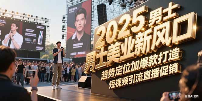 2025男士美业新风口，趋势定位加爆款打造，短视频引流直播促销网络赚钱,项目资源网,副业资源网,兼职项目,网赚课程-副业赚钱-互联网创业-独家轻创IP大圣网创